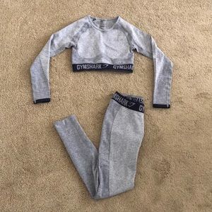 GYMSHARK Steel Blue/Navy Set SM Top M Bottom
